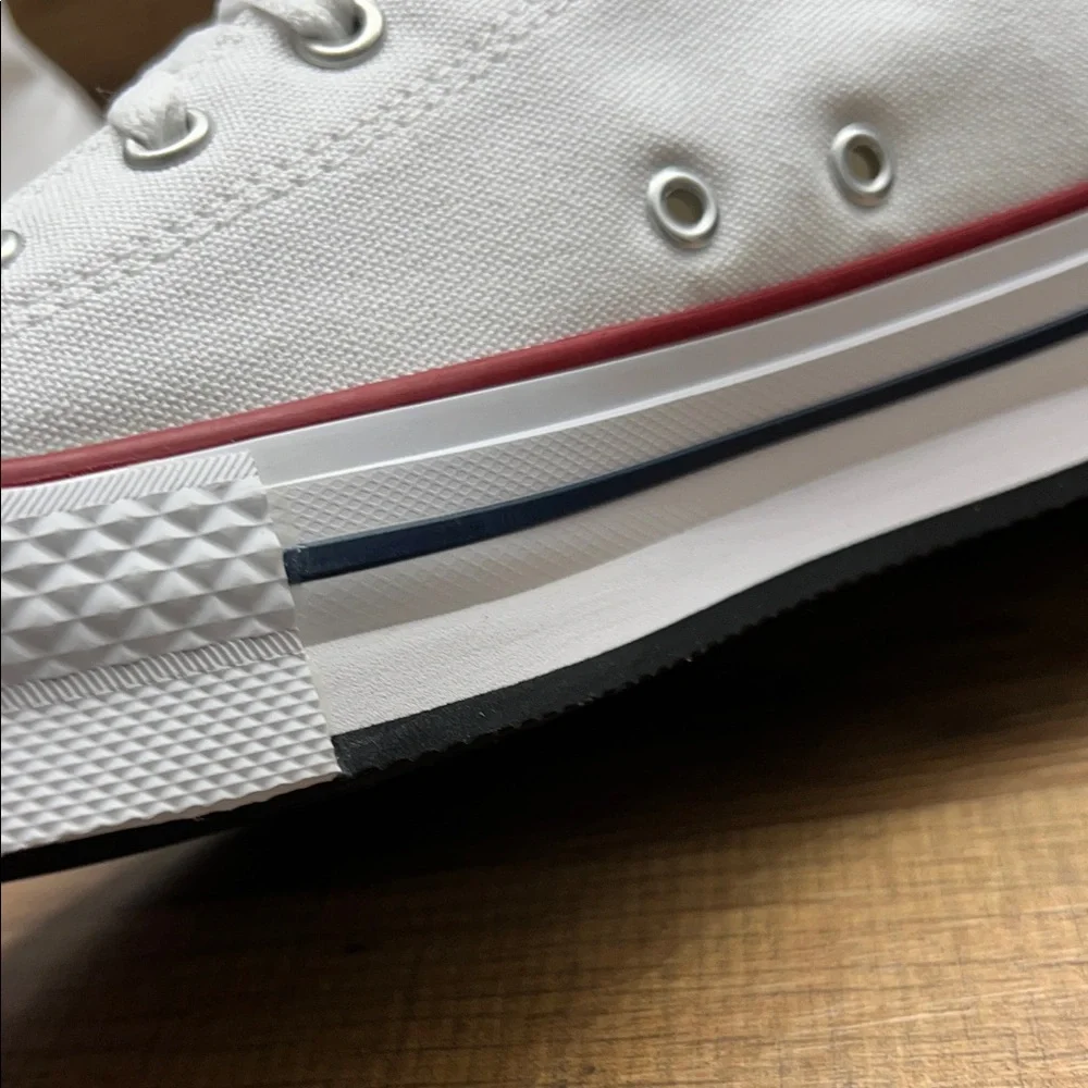 Converse All Star White Canvas High-Tops platform